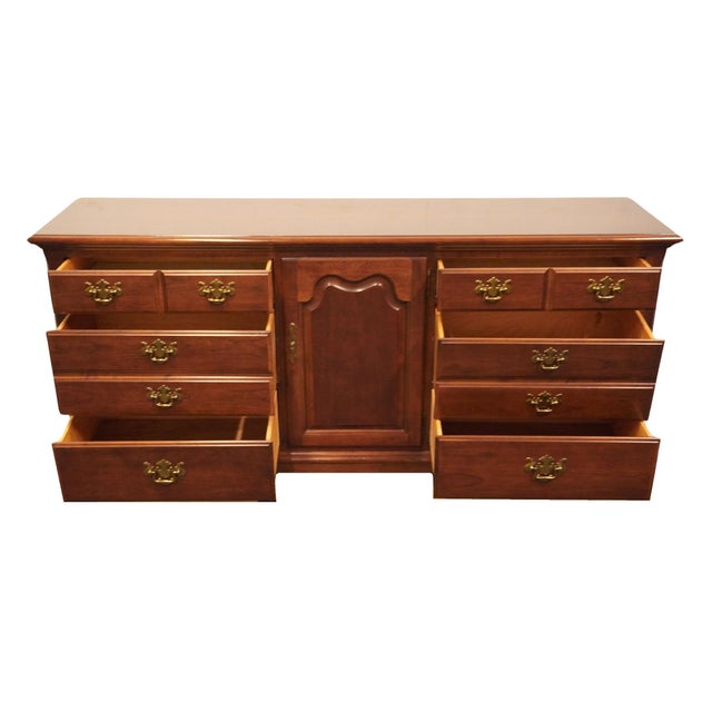 Thomasville Thomasville Furniture Winston Court Solid Cherry Traditional Style 70" Triple Door Dresser 20611-140 For Sale - Image 4 of 12