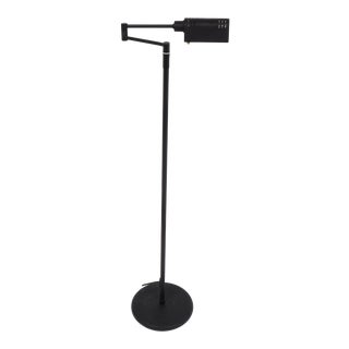 Holtkoetter Leuchten Modern Ebonized Swing-Arm Floor Lamp For Sale