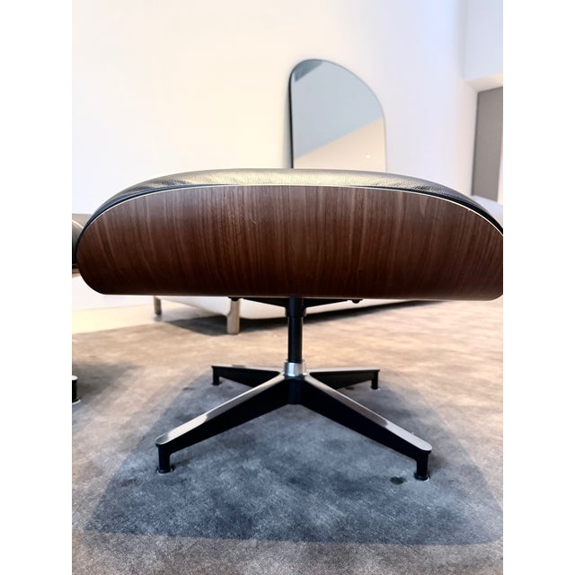 Wood Eames Lounge Chair + Ottoman For Sale - Image 7 of 12