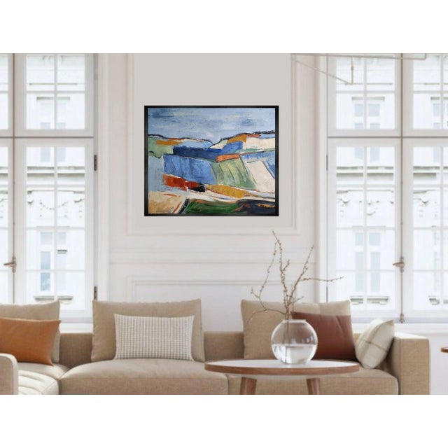2020s Modern Abstract Countryside Landscape Painting by Sophie Dumont, Framed For Sale - Image 5 of 9