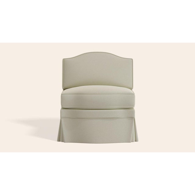 Nougat Boucle Felix Slipper Chair by Ceraudo For Sale - Image 4 of 7
