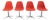 Vintage Fiberglass La Fonda Chairs by Charles Eames for Vitra, Set of 4 For Sale