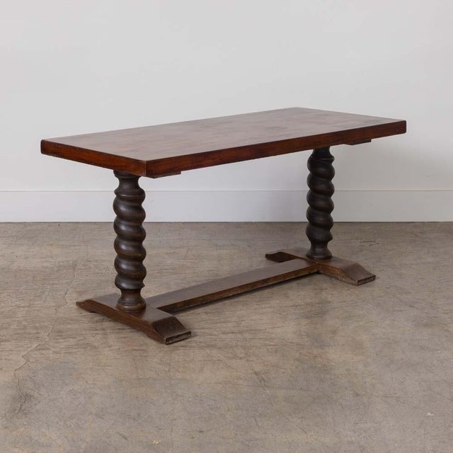 1940s 1940s French Carved Wood Rectangular Coffee Table For Sale - Image 5 of 13