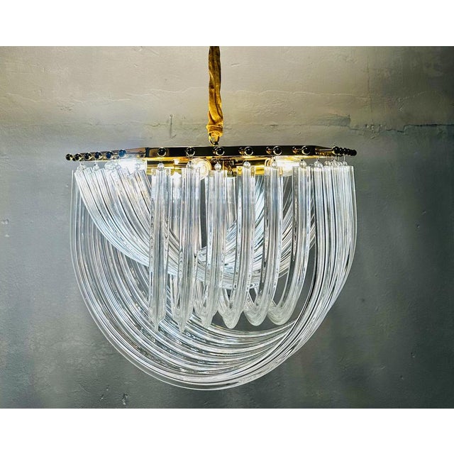 Venini Trilobe Chandelier by Paolo Venini, 1980s For Sale - Image 9 of 10