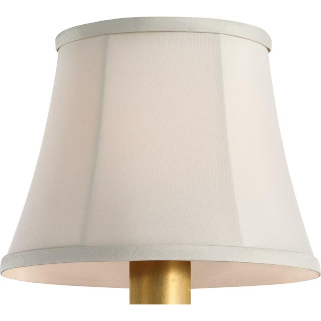 Traditional Visual Comfort Signature 6" Champagne Silk Bell Empire Shade For Sale - Image 3 of 3