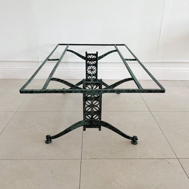 Metal 1950s John Salterini 'El Prado' Collection Verdigris Finish Coffee Table Base, Attributed For Sale - Image 7 of 9