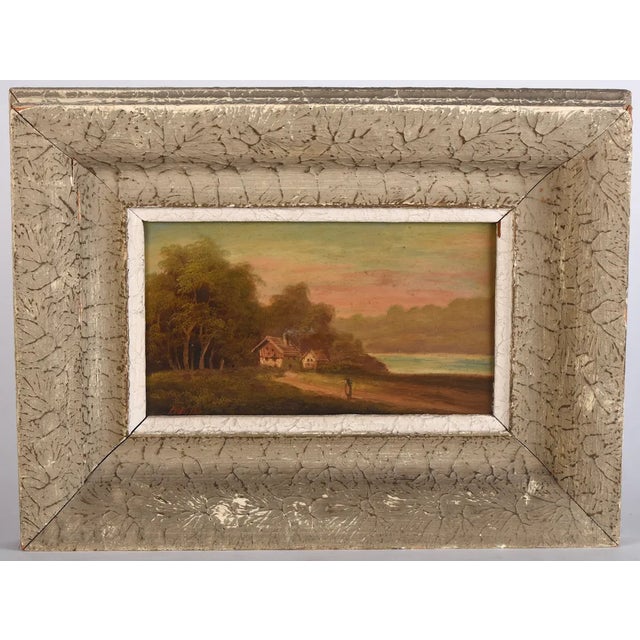 Early 20th Century Oil Painting on Panel Landscape For Sale - Image 11 of 11