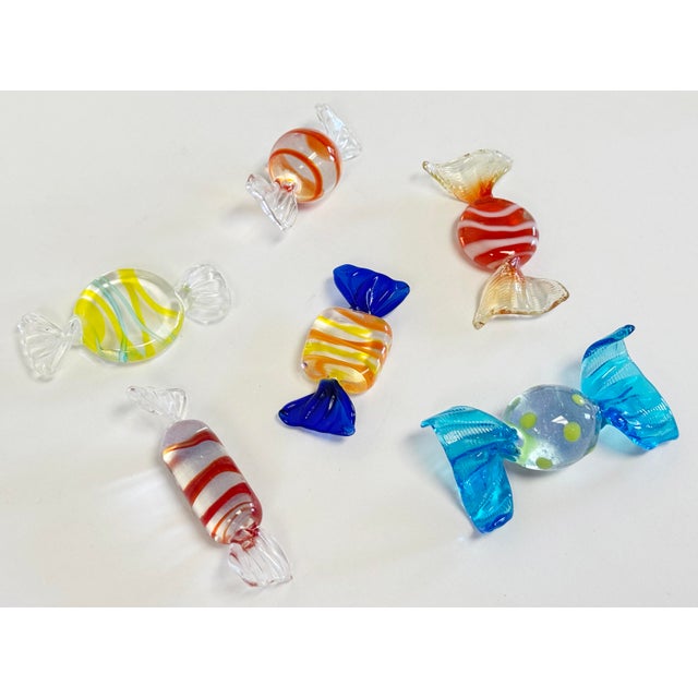 Mid-Century Modern Vintage Murano Style Blown Glass Wrapped Candies For Sale - Image 3 of 8