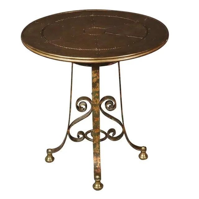Brass Italian Wrought Iron Gilt Center Table For Sale - Image 8 of 8