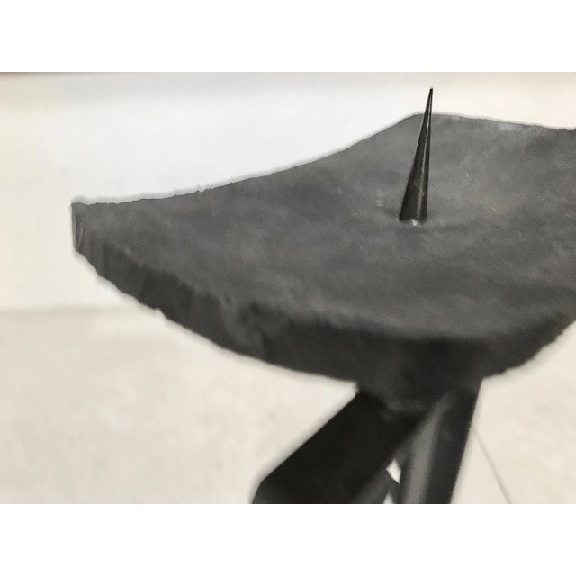 Large Brutalist Wrought Iron Candleholder, 1960s For Sale - Image 10 of 17