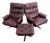 1960s Mid Century Danish Modern Lounge Chairs Burgundy Chrome Pair Set Attributed to Arne Norell For Sale