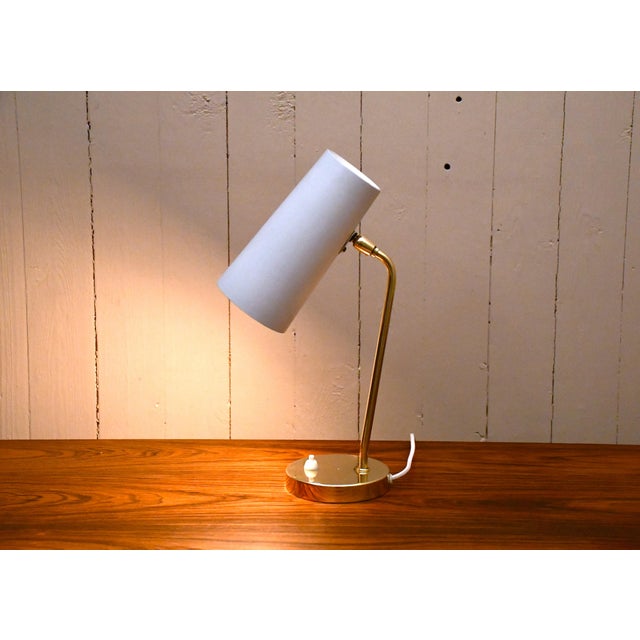 Gold Swedish Modern Table Lamp by Harald Notini for Arvid Böhlmarks Lampfabrik Ab, 1930s For Sale - Image 8 of 13
