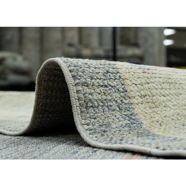 Blue Turkish Oushak Rug 5'3" x 6'11" #17870 For Sale - Image 8 of 8