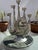 1960s Gene Byron Attrib MCM Brutalist Folk Art Mexican Tin Modernist Candelabra Sculpture, Birds For Sale - Image 5 of 10
