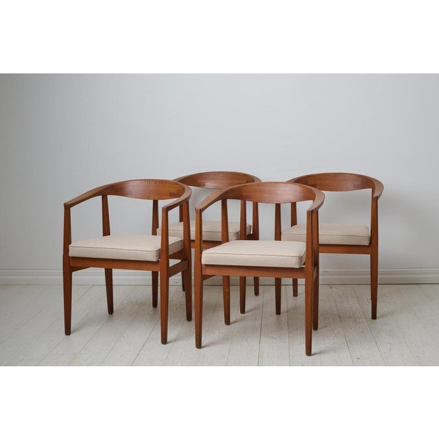 Scandinavian Modern S-96 Dining Armchairs attributed to Eyjolfur Augustsson, 1960s, Set of 4 For Sale - Image 3 of 14