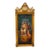 French Rococo Floral Panel – Ornate Gold Leaf Frame With Cherub & Garden Scene For Sale