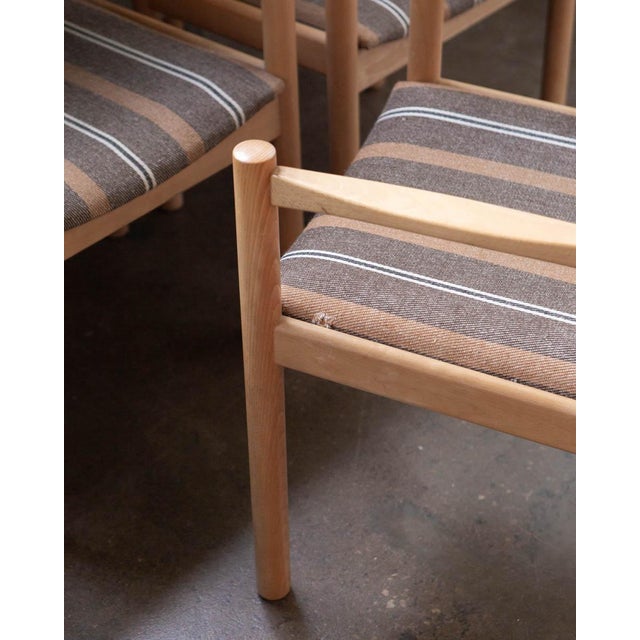 1970s Beech and Wool Dining Chairs Style of Børge Mogensen - Set of 10 For Sale - Image 18 of 18