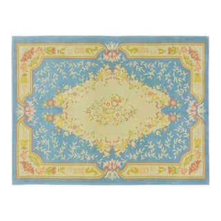 Vintage Chinese Art Deco Hand Knotted Wool Rug, 5x6'7 For Sale