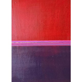 Red & Purple Abstract Acrylic Painting For Sale