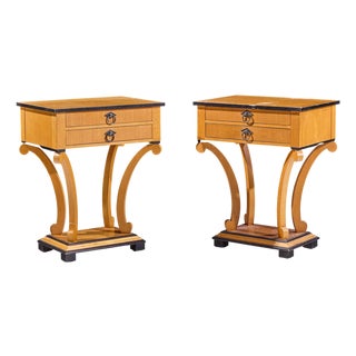 Baker Furniture Primavera Biedermeier Style Nightstands - Pair For Sale