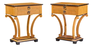 Baker Furniture Primavera Biedermeier Style Nightstands - Pair