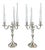 20th Century Louis XV Silver-Plated Metal Candelabra, Set of 2 For Sale