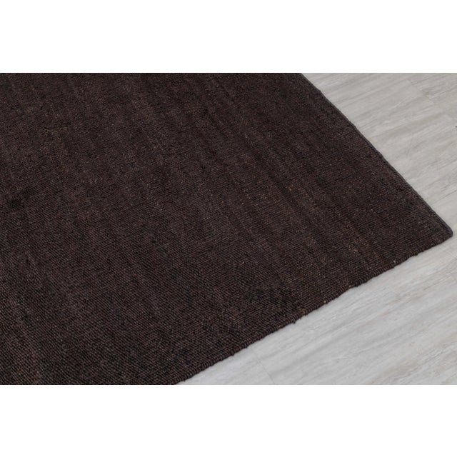 Brown Solid Handwoven Premium Natural Jute Yarn Flatweave Rug 12x15 Ft. For Sale - Image 12 of 12
