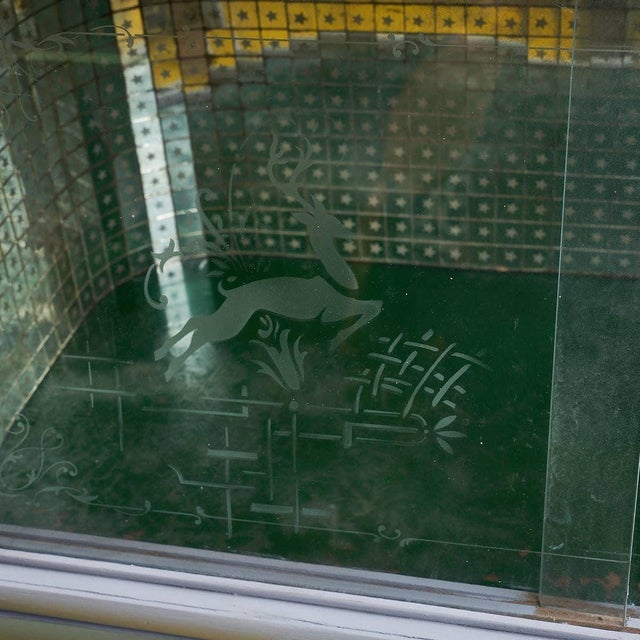 Mid-Century Wood and Glass Sideboard For Sale - Image 3 of 11