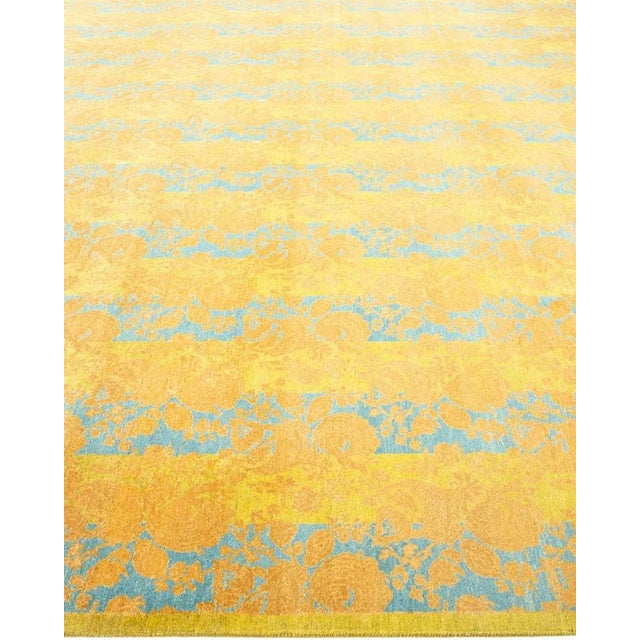 Mogul Collection Hand-Knotted Area Rug - Green 8' 3" x 10' 4" For Sale - Image 4 of 9