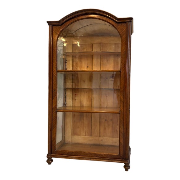 Biedermeier Display Cabinet in Walnut For Sale