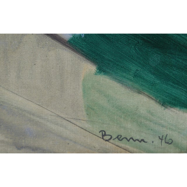 Artist: Ben Benn, Polish/American (1884 - 1983) Title: Boy with Doves Year: 1946 Medium: Oil on Canvas, signed and dated...