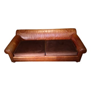 Vintage Four-Seater Sofa in Leather, 2010s For Sale
