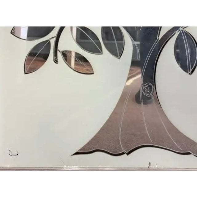 Metal Original Mid Century Greg Copeland Tree of Life Mirror With Apple - Signed and Dated For Sale - Image 7 of 9
