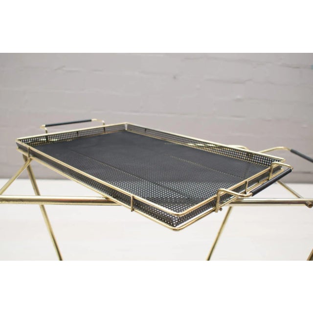 Metal French Serving Cart, 1950s For Sale - Image 7 of 12