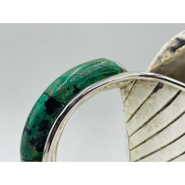 1980s Emilia Castillo Leaf-Form Silver Pitcher With Dragonfly Detail For Sale - Image 17 of 18