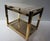 Mid-Century Modern Travertine and Gold Side Table by Maison Jansen Alain Delon for Mario Sabot, 1970s For Sale - Image 3 of 5