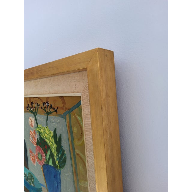 1960s Mid Century Modern Still Life Painting by Swedish Artist Gerhard Karlmark For Sale - Image 15 of 18