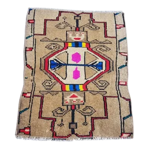 1950s Colorful Nomadic Wool Rug