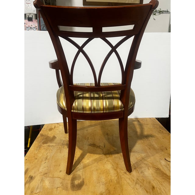 Traditional Late 20th Century Pair of John Widdicomb Model 5572 Inlaid Mahogany Federal-Style Armchairs For Sale - Image 3 of 9