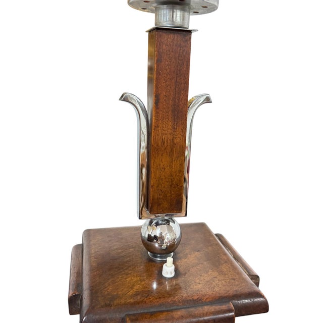 Art Deco Table Lamp with Uranium Glass Shade, Central Europe, 1920s For Sale - Image 10 of 13