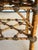 Vintage Coastal Tortoise Bamboo Octagonal Dining Table With Decoupage Floral Top For Sale - Image 9 of 12