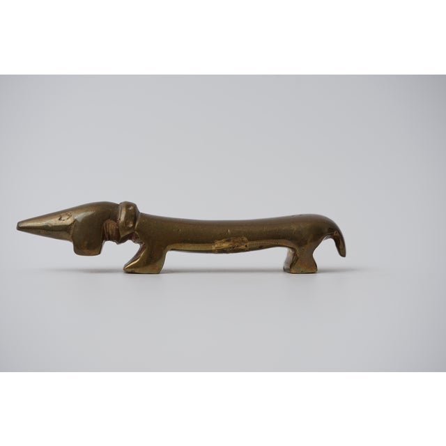 Metal Vintage Brass Dachshund Bottle Opener by Walter Bosse for Herta Baller, 1950s For Sale - Image 7 of 11