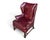 Vintage Burgundy Leather Wingback Chair With Brass Nailhead Trim by Baker For Sale - Image 14 of 18
