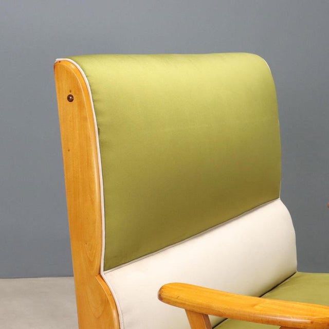 Vintage 2-Tone Velvet Sofa, 1950s For Sale - Image 4 of 11