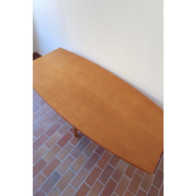 Large Scandinavian Modern Dining Table with Boat-Shaped Top, 1980s For Sale - Image 14 of 18