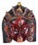 Antique Asian Facial Mas in Lacquered and Painted Wood, 1890s For Sale