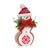 Contemporary Nordic Snowflake Snowman Figurine with Pine Bow Accent (Set of 2) For Sale - Image 3 of 3