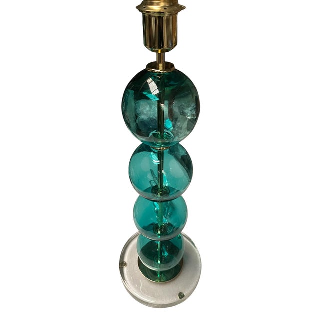 Murano Glass Lamps in the style of Gino Cenedese, 1980, Set of 2 For Sale - Image 6 of 10