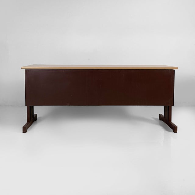 1970s Italian Brown Metal Synthesis 45 Sideboard attributed to Ettore Sottsass for Olivetti, 1970s For Sale - Image 5 of 18
