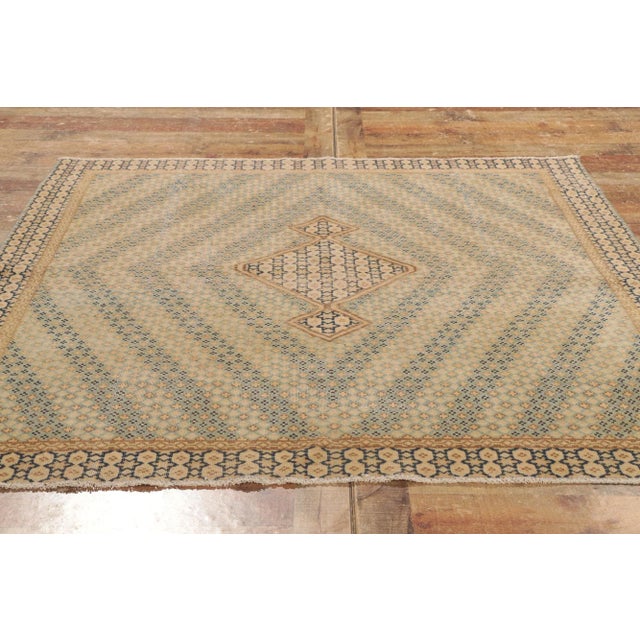 Vintage Persian Kerman Rug - 05'03 X 06'01 For Sale - Image 9 of 10